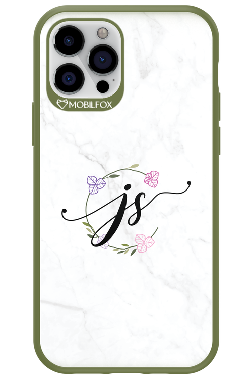 JS Monogram White - Apple iPhone 12 Pro