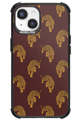 Burgundy Leopard Pattern - Apple iPhone 14