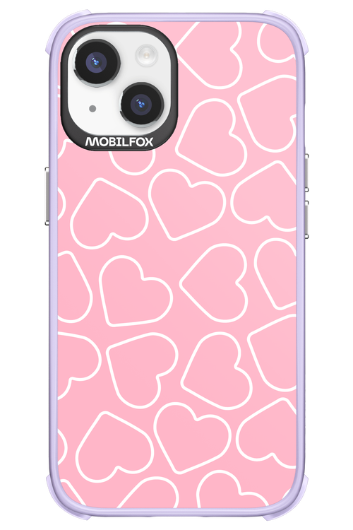 Line Heart Pink - Apple iPhone 14