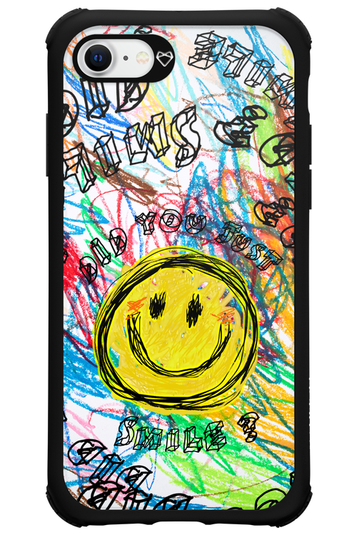 Crayon Smiley Colorful - Apple iPhone SE 2022