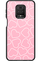 Line Heart Pink - Xiaomi Redmi Note 9 Pro