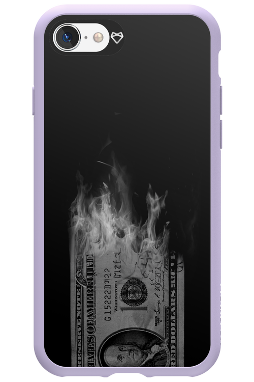 Money Burn B&W - Apple iPhone SE 2020