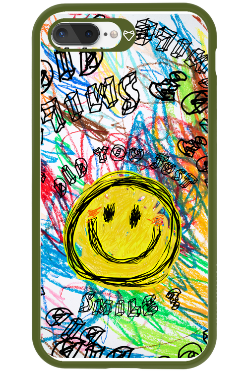 Crayon Smiley Colorful - Apple iPhone 8 Plus