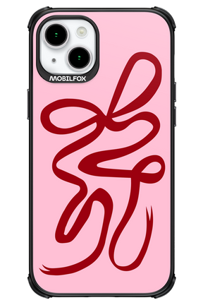 Burgundy Bow - Apple iPhone 15 Plus