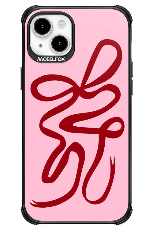 Burgundy Bow - Apple iPhone 15 Plus