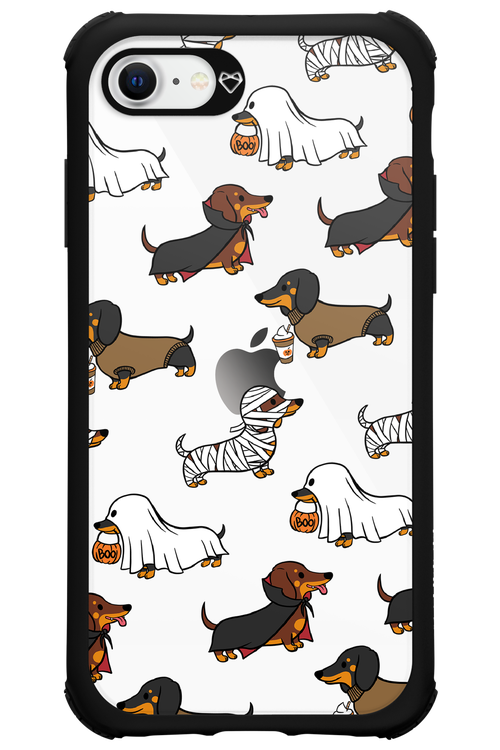 Scary Dachshund (Transparent) - Apple iPhone SE 2020