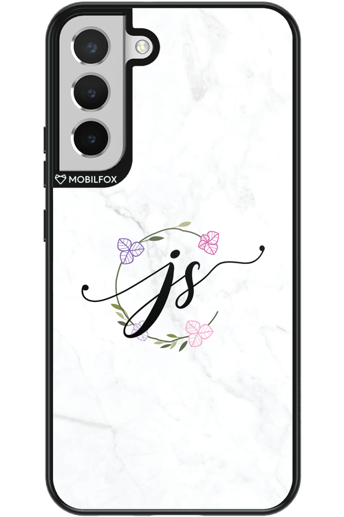 JS Monogram White - Samsung Galaxy S22+