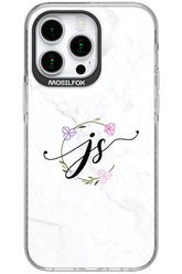 JS Monogram White - Apple iPhone 15 Pro Max