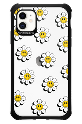 Smiley Flowers Transparent - Apple iPhone 11