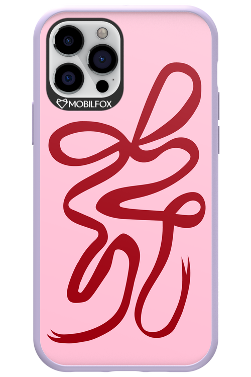 Burgundy Bow - Apple iPhone 12 Pro