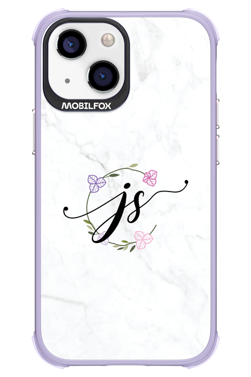JS Monogram White - Apple iPhone 13 Mini