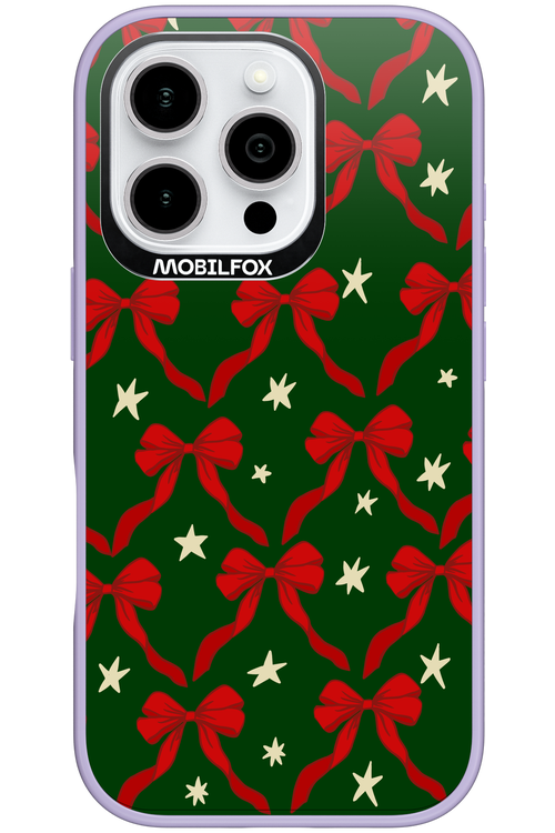 Bow & Stars (Green) - Apple iPhone 16 Pro