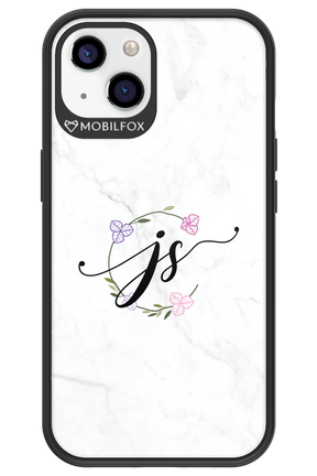JS Monogram White - Apple iPhone 13