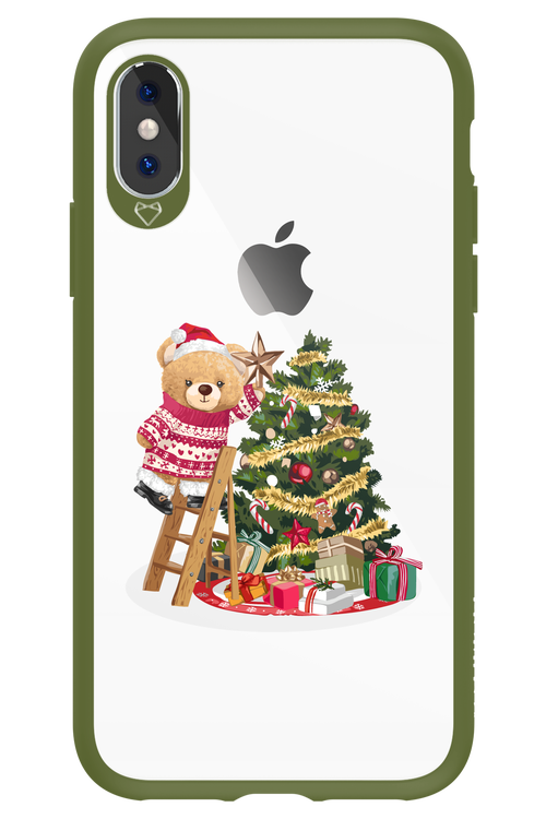 Christmas Bear (Transparent) - Apple iPhone X