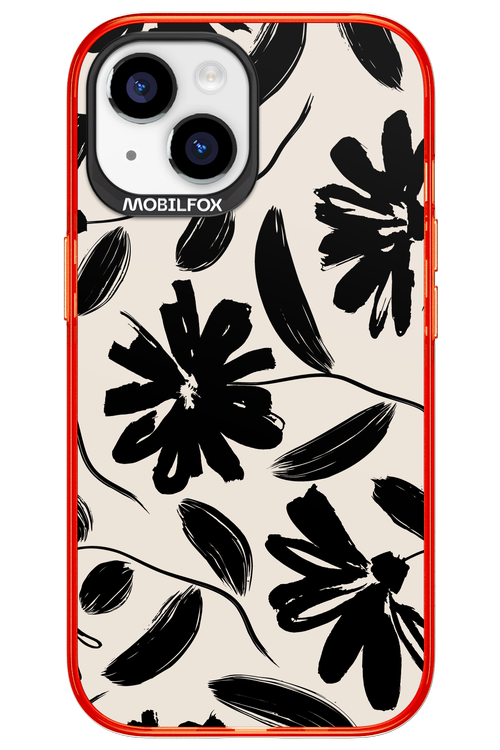 Monochrome Flowerss 2.0 - Apple iPhone 15