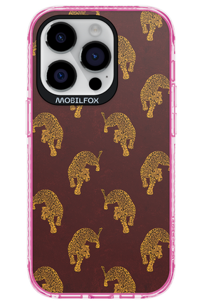 Burgundy Leopard Pattern - Apple iPhone 14 Pro