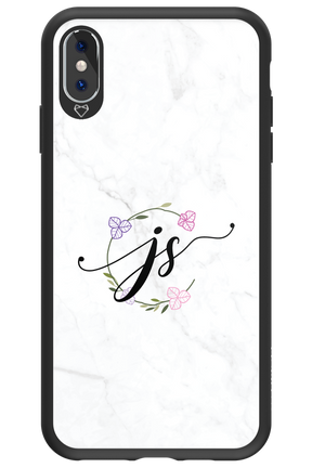 JS Monogram White - Apple iPhone XS Max