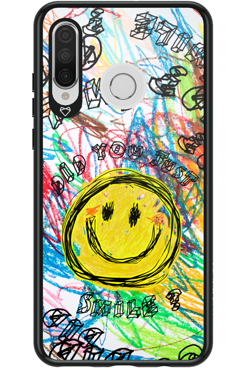 Crayon Smiley Colorful - Huawei P30 Lite