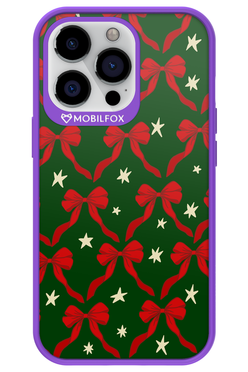 Bow & Stars (Green) - Apple iPhone 13 Pro