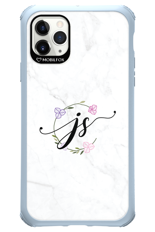JS Monogram White - Apple iPhone 11 Pro Max