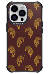 Burgundy Leopard Pattern - Apple iPhone 13 Pro