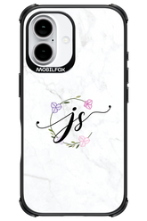 JS Monogram White - Apple iPhone 16