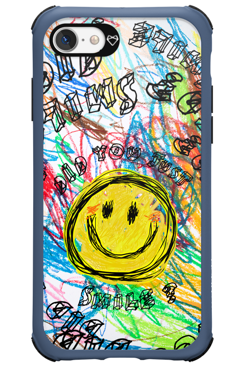 Crayon Smiley Colorful - Apple iPhone 7