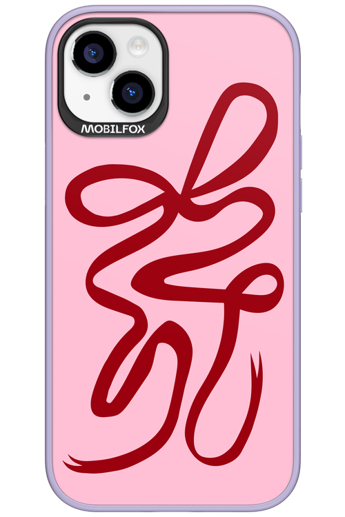 Burgundy Bow - Apple iPhone 15 Plus