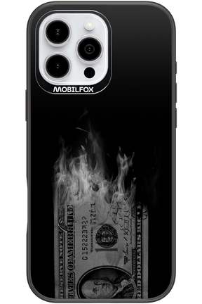 Money Burn B&W - Apple iPhone 16 Pro Max