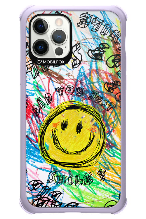 Crayon Smiley Colorful - Apple iPhone 12 Pro