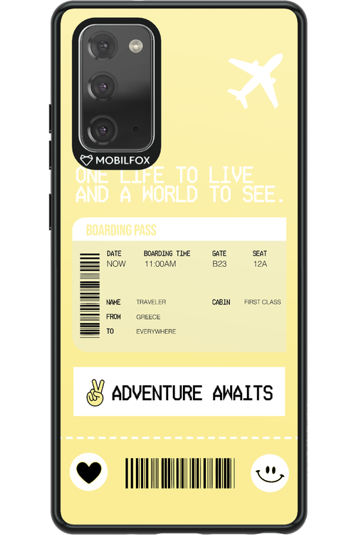 BOARDING PASS - Samsung Galaxy Note 20