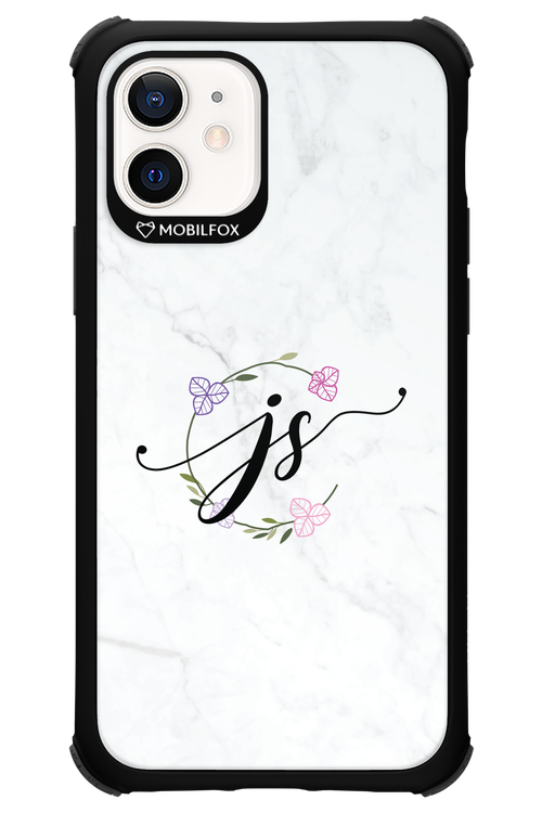 JS Monogram White - Apple iPhone 12