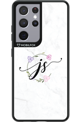 JS Monogram White - Samsung Galaxy S21 Ultra