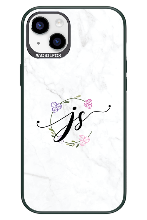 JS Monogram White - Apple iPhone 14 Plus