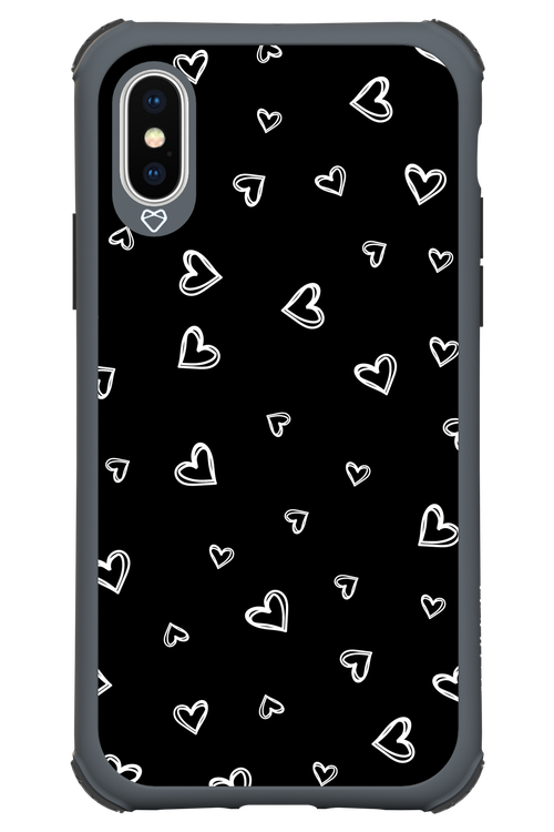 Monochrome Hearts 2.0 - Apple iPhone XS
