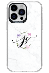 JS Monogram White - Apple iPhone 14 Pro Max