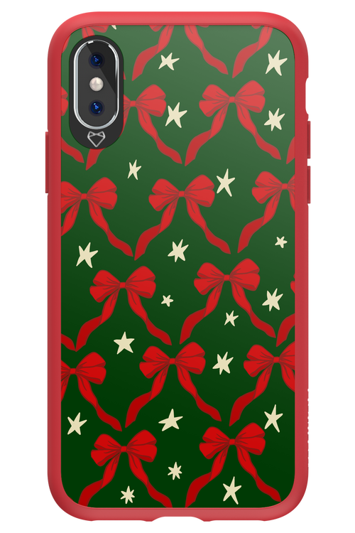Bow & Stars (Green) - Apple iPhone X