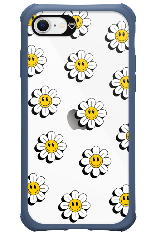 Smiley Flowers Transparent - Apple iPhone SE 2020