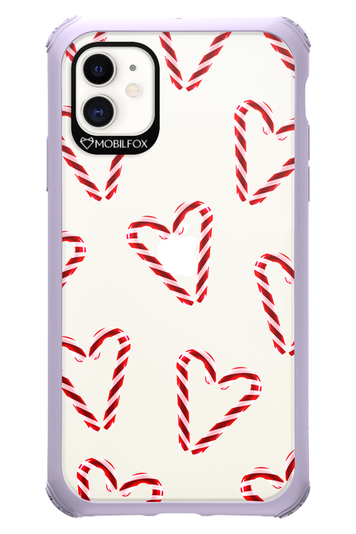 Candy Cane Hearts - Apple iPhone 11