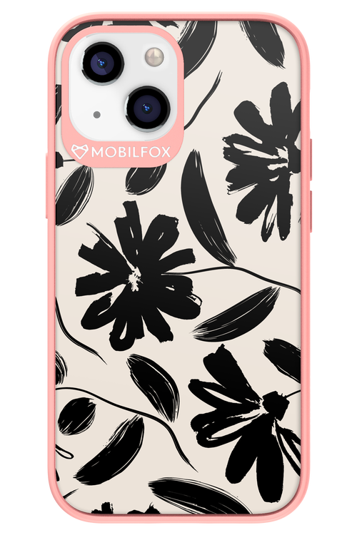 Monochrome Flowerss - Apple iPhone 13 Mini