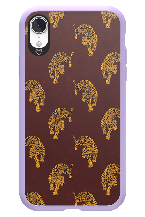 Burgundy Leopard Pattern - Apple iPhone XR