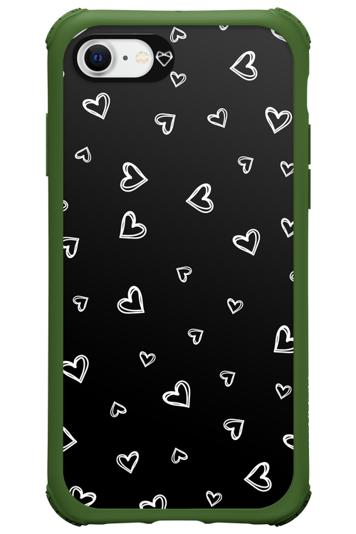 Monochrome Hearts 2.0 - Apple iPhone SE 2022