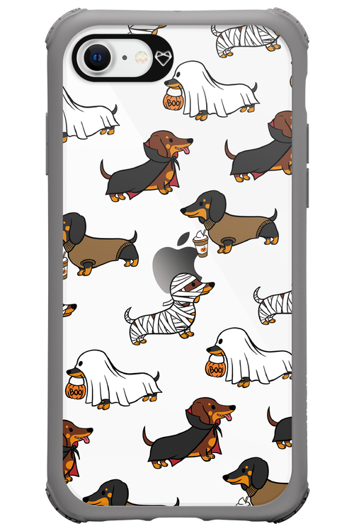 Scary Dachshund (Transparent) - Apple iPhone SE 2020