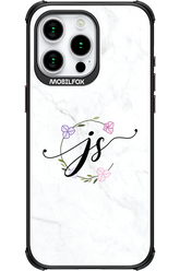 JS Monogram White - Apple iPhone 15 Pro Max