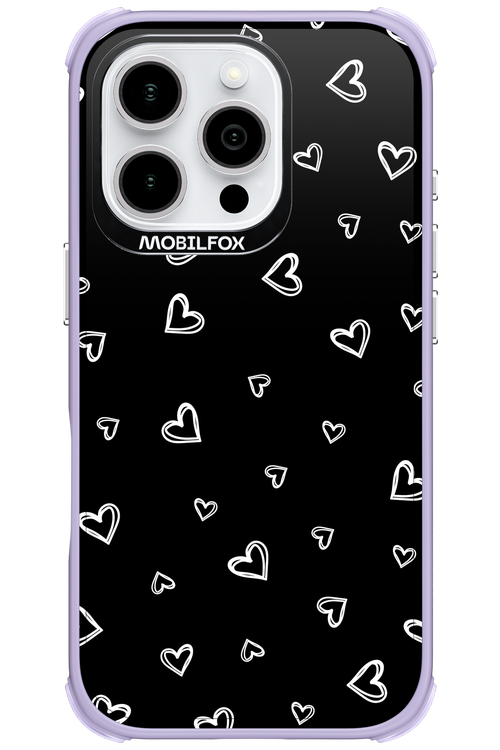 Monochrome Hearts 2.0 - Apple iPhone 16 Pro