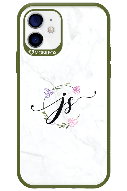 JS Monogram White - Apple iPhone 12