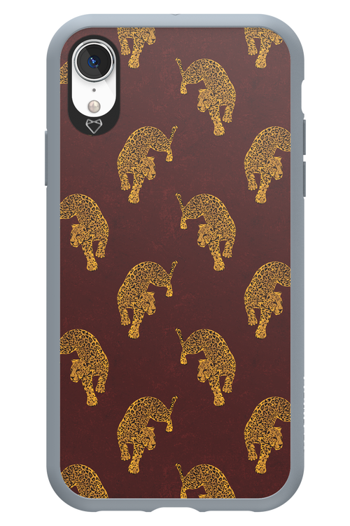 Burgundy Leopard Pattern - Apple iPhone XR