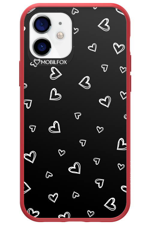 Monochrome Hearts 2.0 - Apple iPhone 12