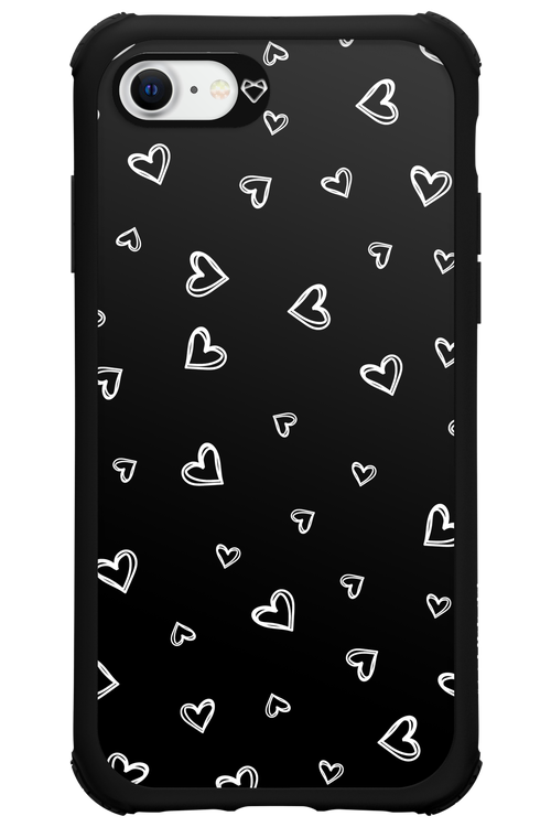 Monochrome Hearts 2.0 - Apple iPhone SE 2020