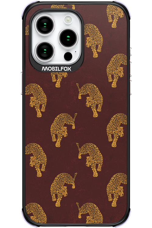 Burgundy Leopard Pattern - Apple iPhone 15 Pro Max